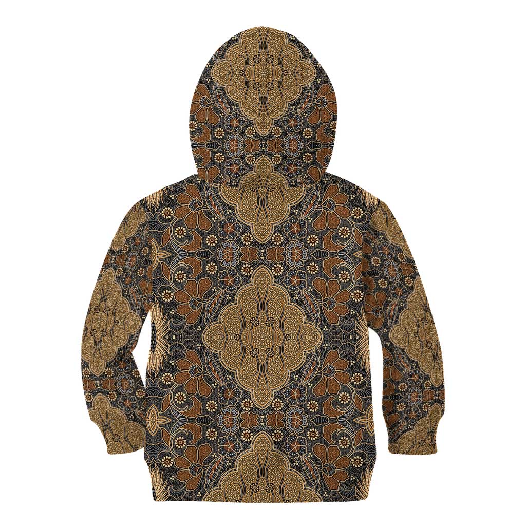 Madiba Nelson Mandela Kid Hoodie Indonesia Batik Earthy Brown - Wonder Print Shop