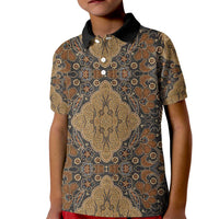 Madiba Nelson Mandela Kid Polo Shirt Indonesia Batik Earthy Brown - Wonder Print Shop