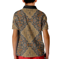 Madiba Nelson Mandela Kid Polo Shirt Indonesia Batik Earthy Brown - Wonder Print Shop