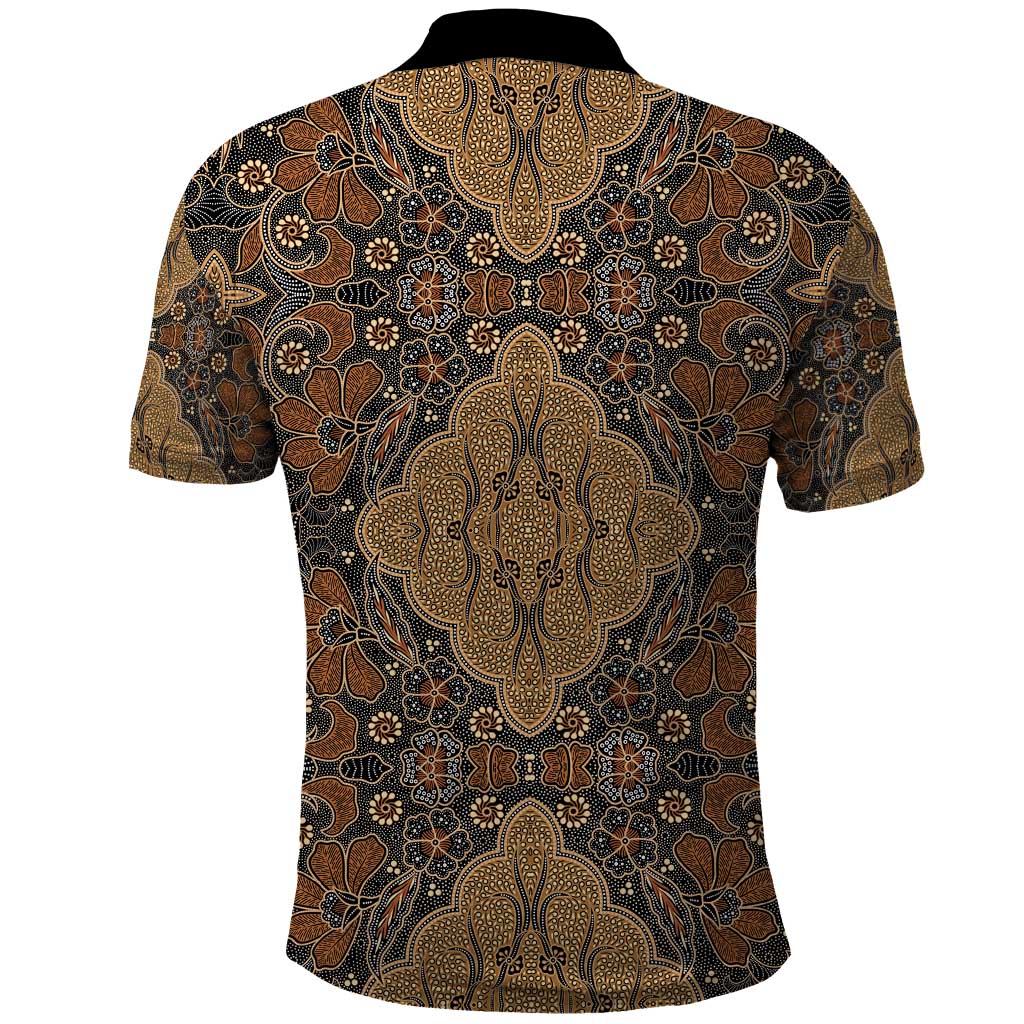 Madiba Nelson Mandela Polo Shirt Indonesia Batik Earthy Brown - Wonder Print Shop