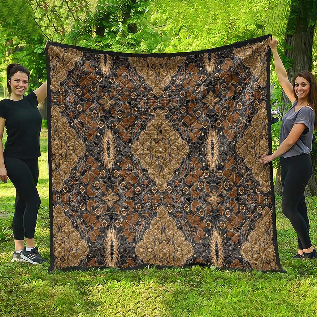Madiba Nelson Mandela Quilt Indonesia Batik Earthy Brown - Wonder Print Shop