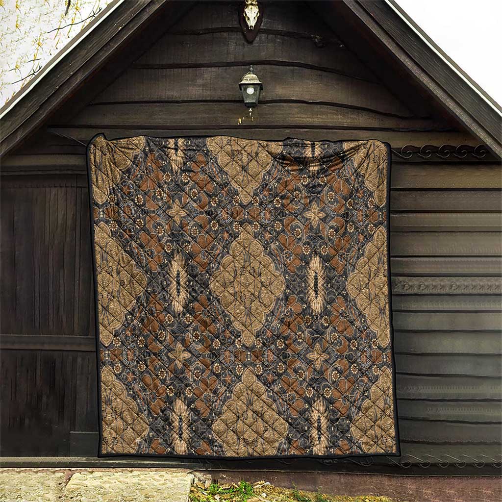 Madiba Nelson Mandela Quilt Indonesia Batik Earthy Brown - Wonder Print Shop