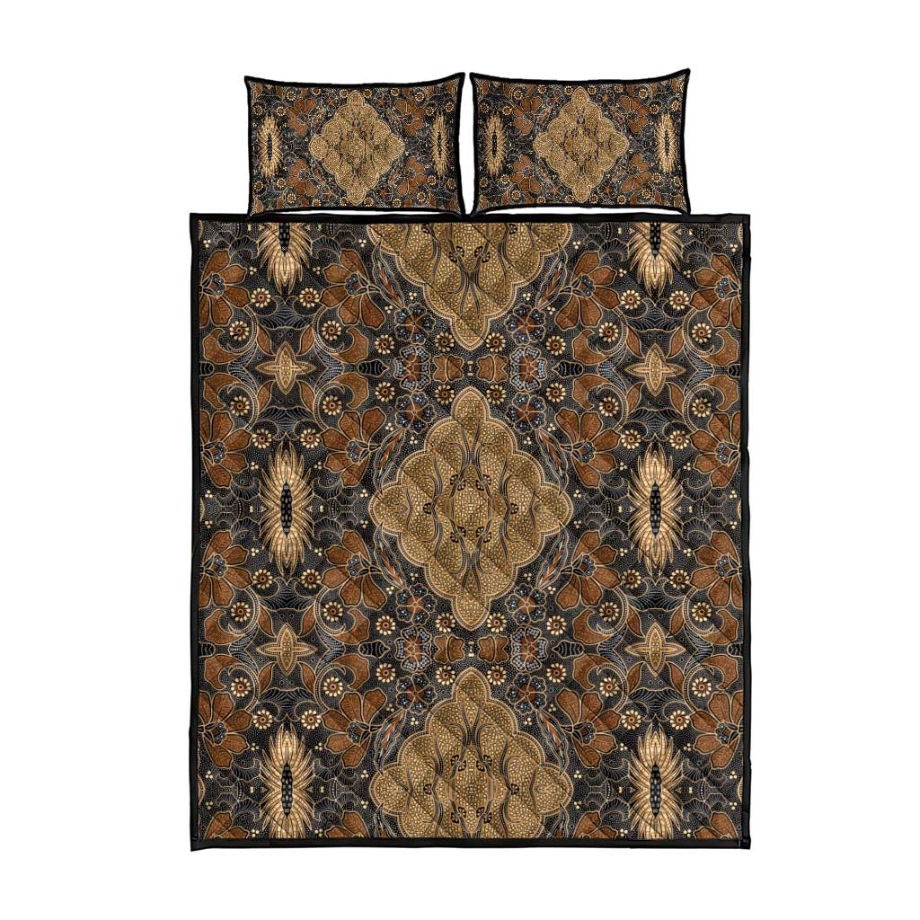 Madiba Nelson Mandela Quilt Bed Set Indonesia Batik Earthy Brown - Wonder Print Shop