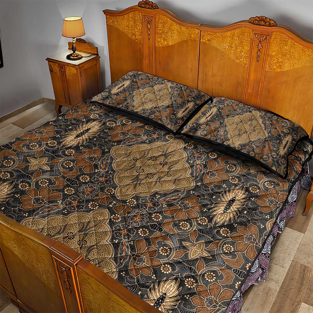 Madiba Nelson Mandela Quilt Bed Set Indonesia Batik Earthy Brown - Wonder Print Shop