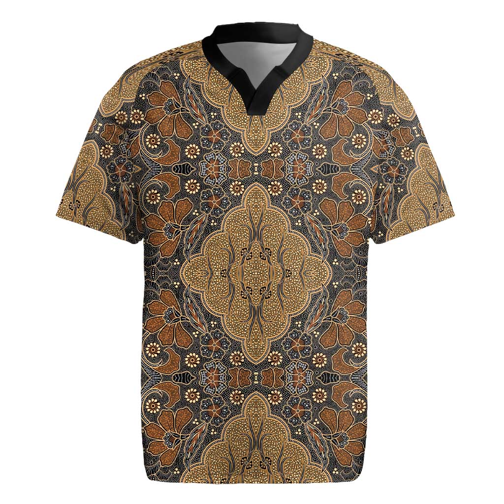Madiba Nelson Mandela Rugby Jersey Indonesia Batik Earthy Brown - Wonder Print Shop