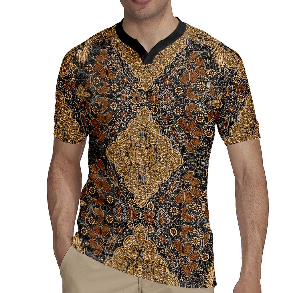 Madiba Nelson Mandela Rugby Jersey Indonesia Batik Earthy Brown - Wonder Print Shop
