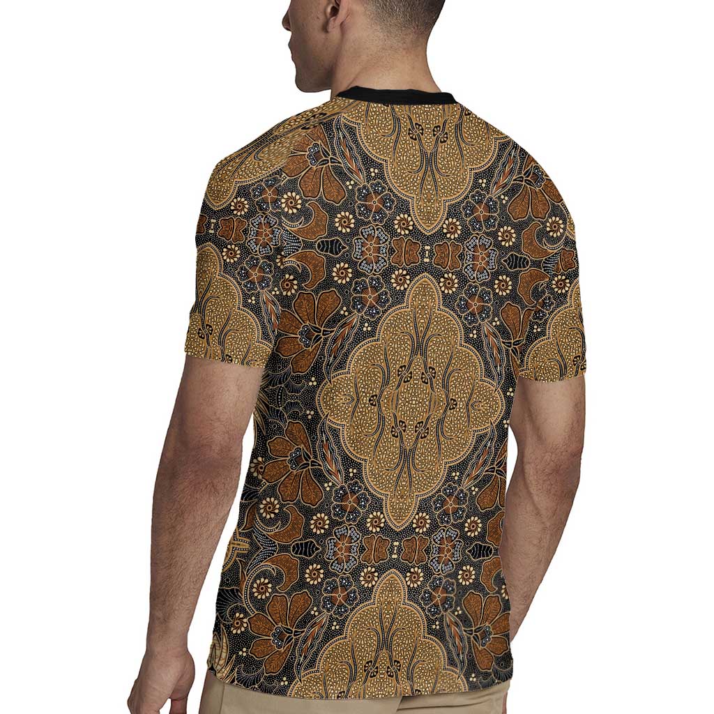 Madiba Nelson Mandela Rugby Jersey Indonesia Batik Earthy Brown - Wonder Print Shop