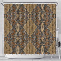 Madiba Nelson Mandela Shower Curtain Indonesia Batik Earthy Brown - Wonder Print Shop