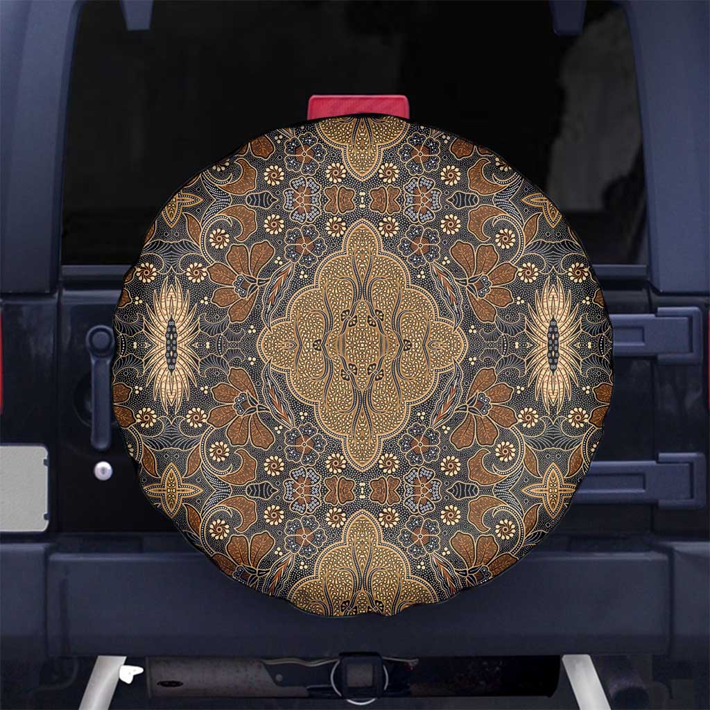 Madiba Nelson Mandela Spare Tire Cover Indonesia Batik Earthy Brown - Wonder Print Shop