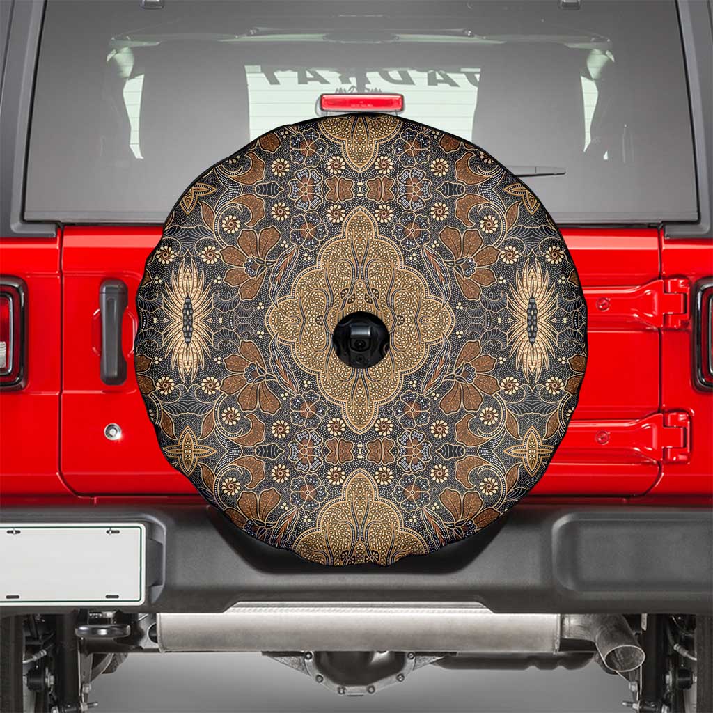 Madiba Nelson Mandela Spare Tire Cover Indonesia Batik Earthy Brown - Wonder Print Shop