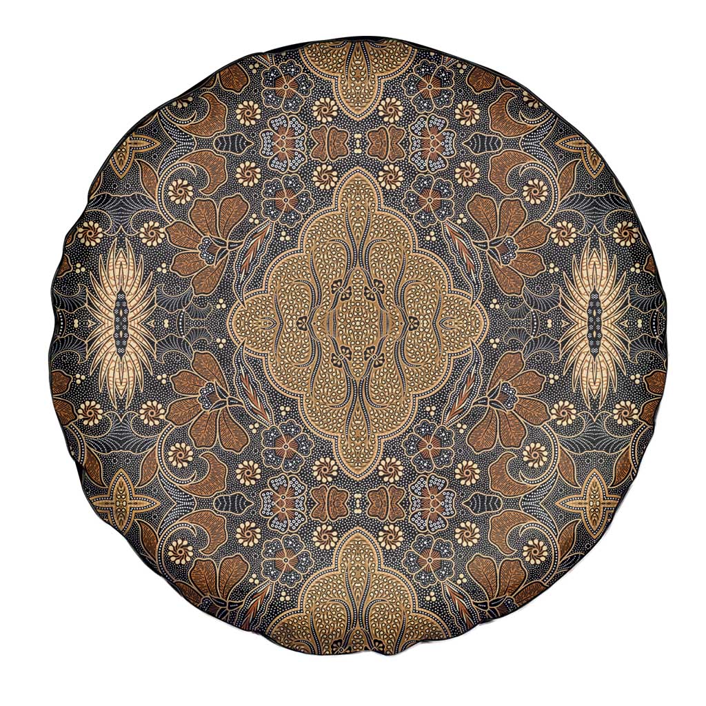 Madiba Nelson Mandela Spare Tire Cover Indonesia Batik Earthy Brown - Wonder Print Shop