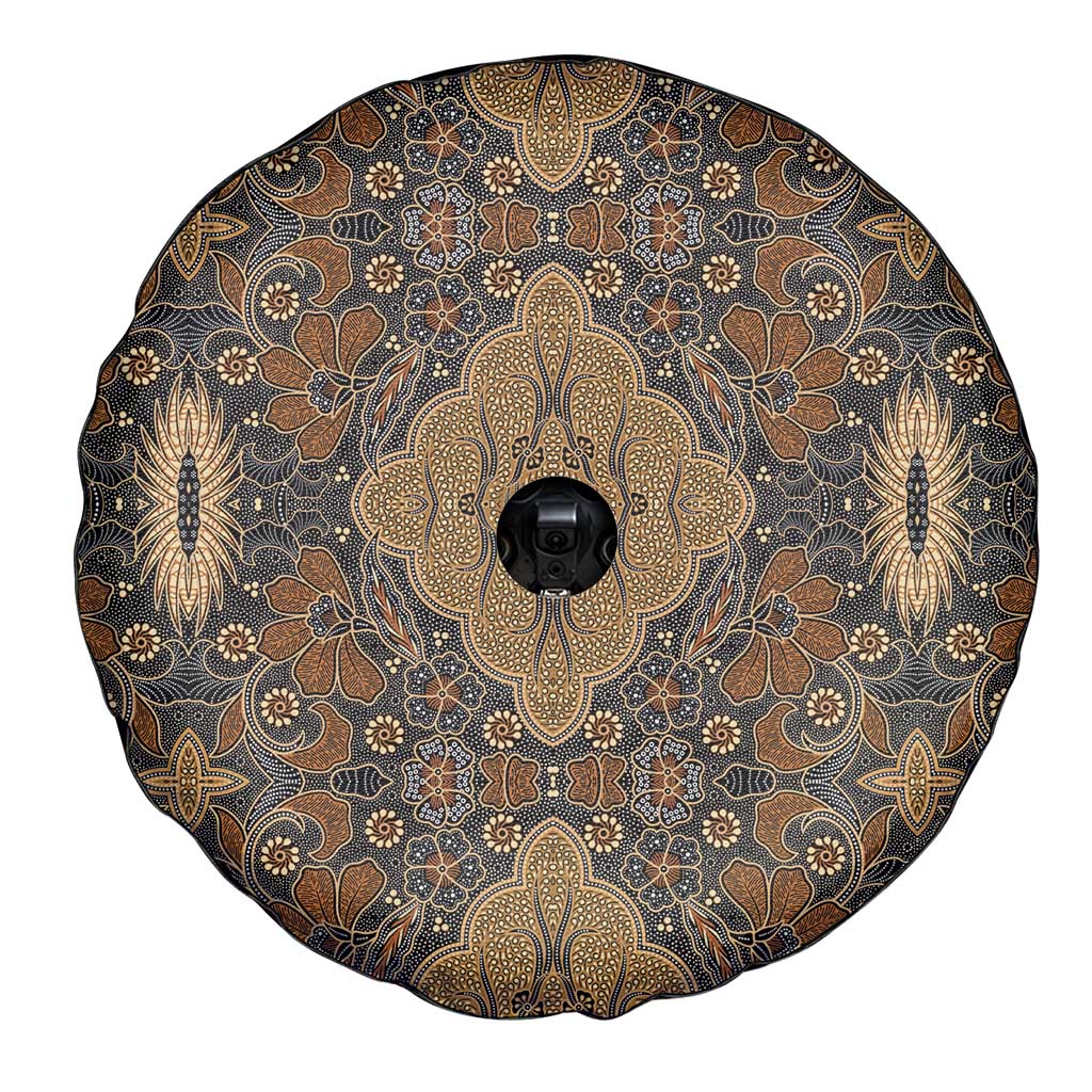 Madiba Nelson Mandela Spare Tire Cover Indonesia Batik Earthy Brown - Wonder Print Shop