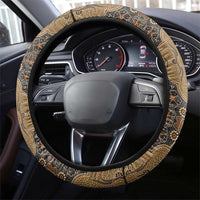 Madiba Nelson Mandela Steering Wheel Cover Indonesia Batik Earthy Brown - Wonder Print Shop