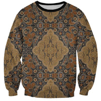 Madiba Nelson Mandela Sweatshirt Indonesia Batik Earthy Brown - Wonder Print Shop