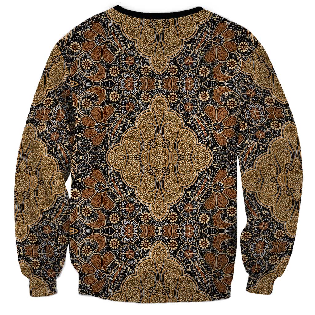 Madiba Nelson Mandela Sweatshirt Indonesia Batik Earthy Brown - Wonder Print Shop