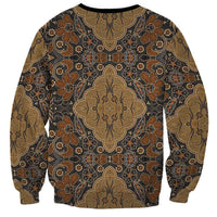 Madiba Nelson Mandela Sweatshirt Indonesia Batik Earthy Brown - Wonder Print Shop