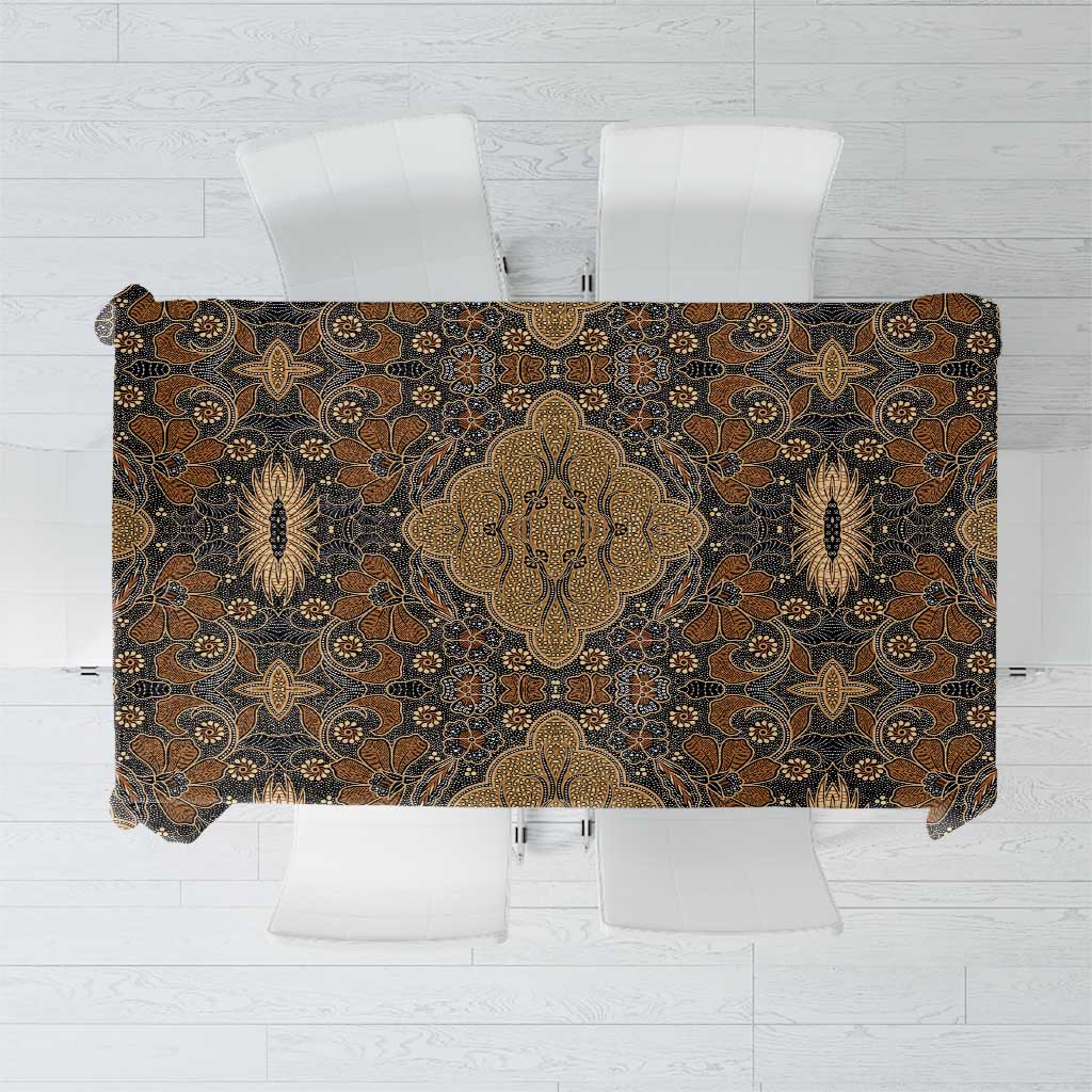 Madiba Nelson Mandela Tablecloth Indonesia Batik Earthy Brown - Wonder Print Shop