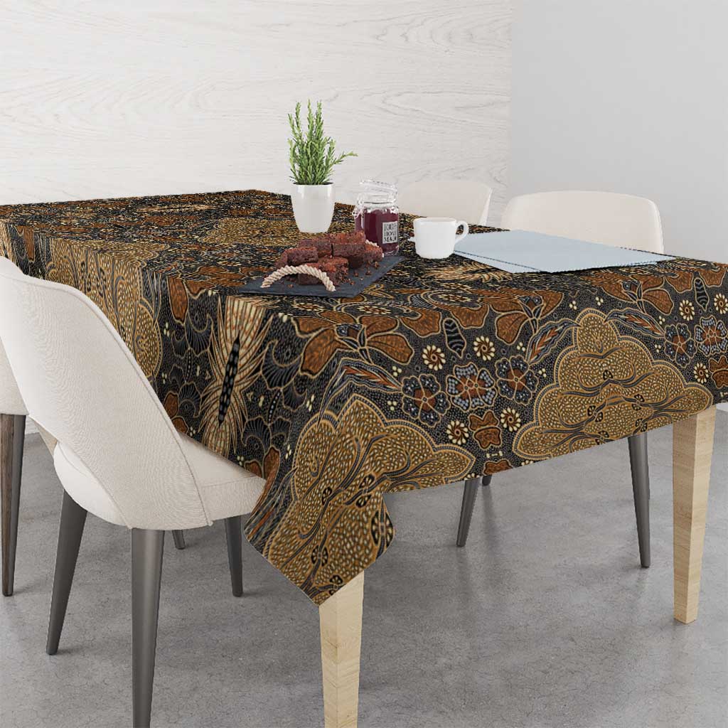 Madiba Nelson Mandela Tablecloth Indonesia Batik Earthy Brown - Wonder Print Shop