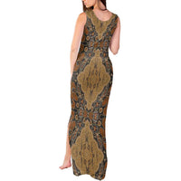 Madiba Nelson Mandela Tank Maxi Dress Indonesia Batik Earthy Brown - Wonder Print Shop