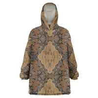 Madiba Nelson Mandela Wearable Blanket Hoodie Indonesia Batik Earthy Brown - Wonder Print Shop