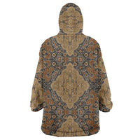 Madiba Nelson Mandela Wearable Blanket Hoodie Indonesia Batik Earthy Brown - Wonder Print Shop