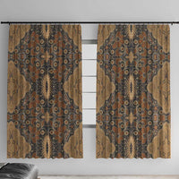 Madiba Nelson Mandela Window Curtain Indonesia Batik Earthy Brown - Wonder Print Shop