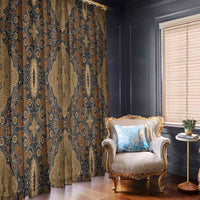 Madiba Nelson Mandela Window Curtain Indonesia Batik Earthy Brown - Wonder Print Shop