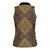 Madiba Nelson Mandela Women Sleeveless Polo Shirt Indonesia Batik Earthy Brown - Wonder Print Shop