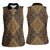 Madiba Nelson Mandela Women Sleeveless Polo Shirt Indonesia Batik Earthy Brown - Wonder Print Shop
