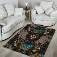 Madiba Nelson Mandela Area Rug Indonesia Batik Black - Wonder Print Shop