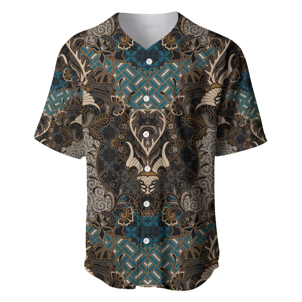 Madiba Nelson Mandela Baseball Jersey Indonesia Batik Black - Wonder Print Shop