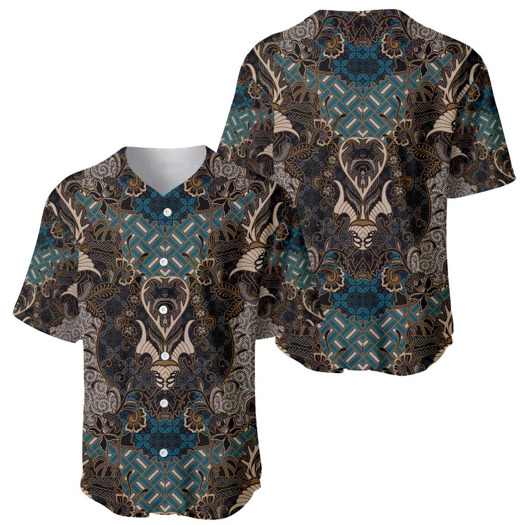 Madiba Nelson Mandela Baseball Jersey Indonesia Batik Black - Wonder Print Shop