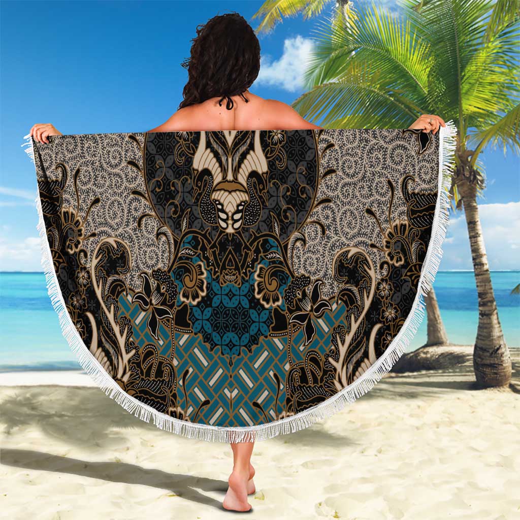 Madiba Nelson Mandela Beach Blanket Indonesia Batik Black - Wonder Print Shop