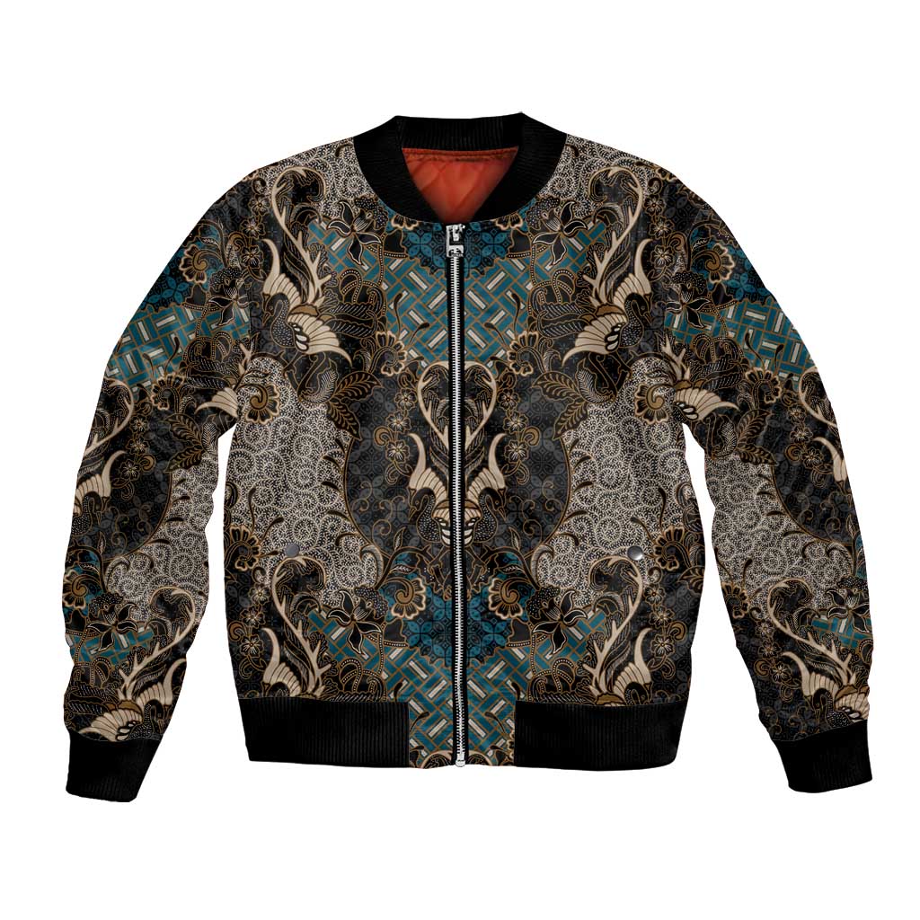 Madiba Nelson Mandela Bomber Jacket Indonesia Batik Black - Wonder Print Shop
