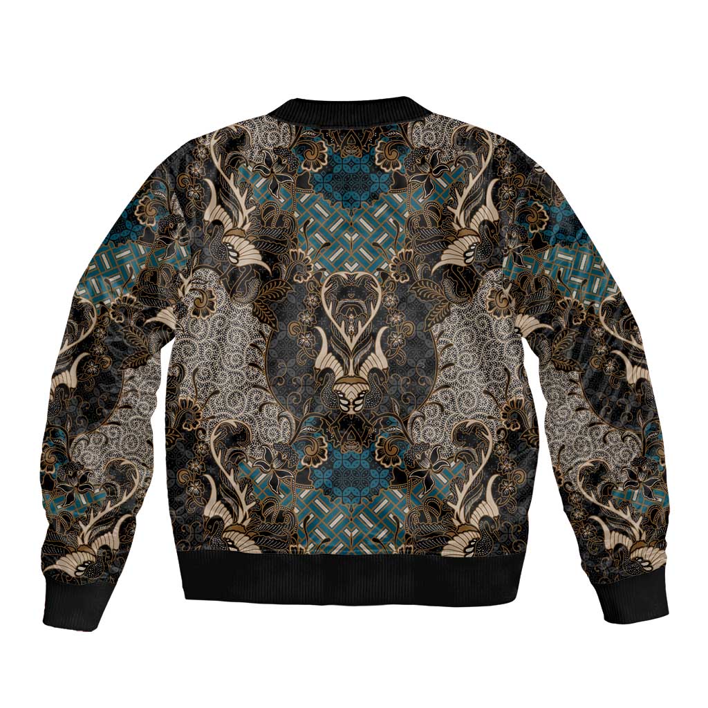 Madiba Nelson Mandela Bomber Jacket Indonesia Batik Black - Wonder Print Shop