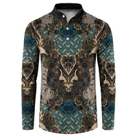 Madiba Nelson Mandela Button Sweatshirt Indonesia Batik Black - Wonder Print Shop