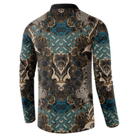 Madiba Nelson Mandela Button Sweatshirt Indonesia Batik Black - Wonder Print Shop