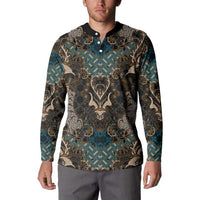 Madiba Nelson Mandela Button Sweatshirt Indonesia Batik Black - Wonder Print Shop