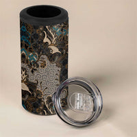 Madiba Nelson Mandela 4 in 1 Can Cooler Tumbler Indonesia Batik Black - Wonder Print Shop
