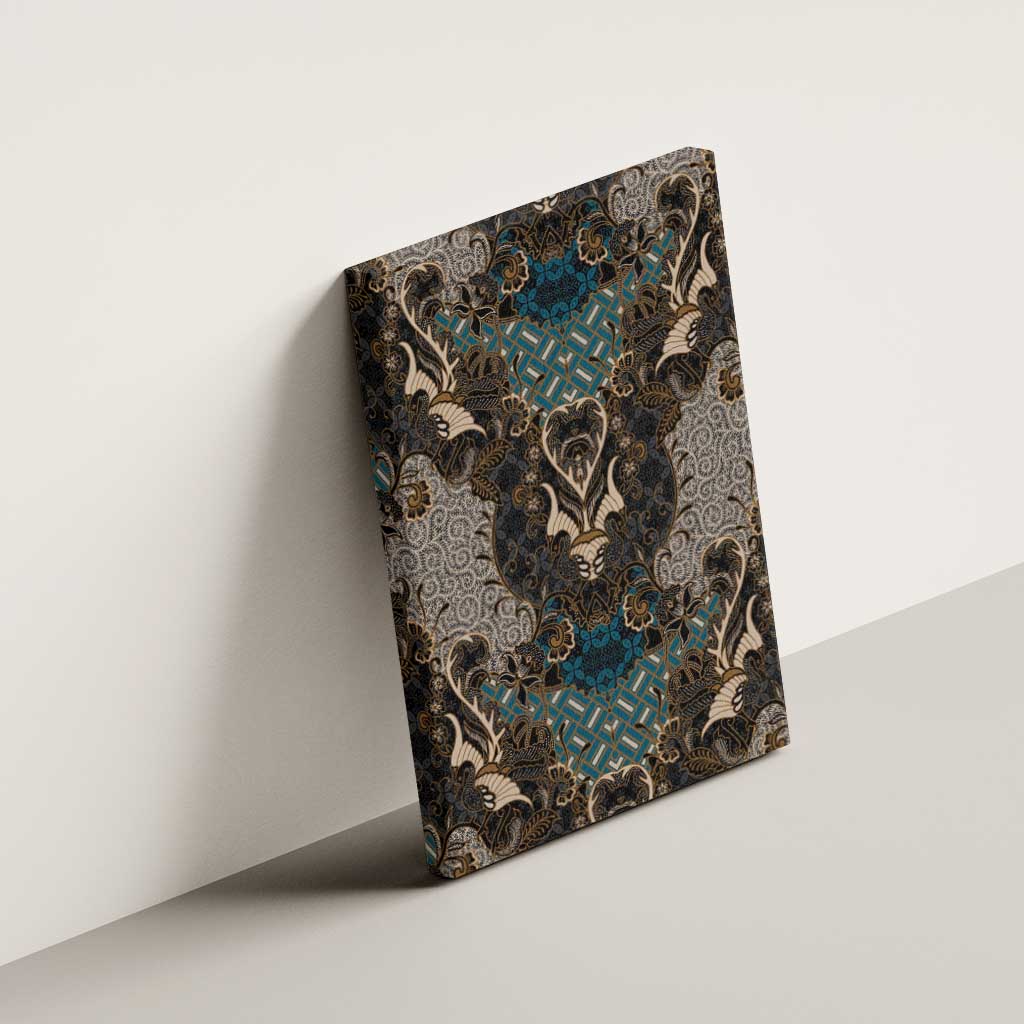 Madiba Nelson Mandela Canvas Wall Art Indonesia Batik Black - Wonder Print Shop