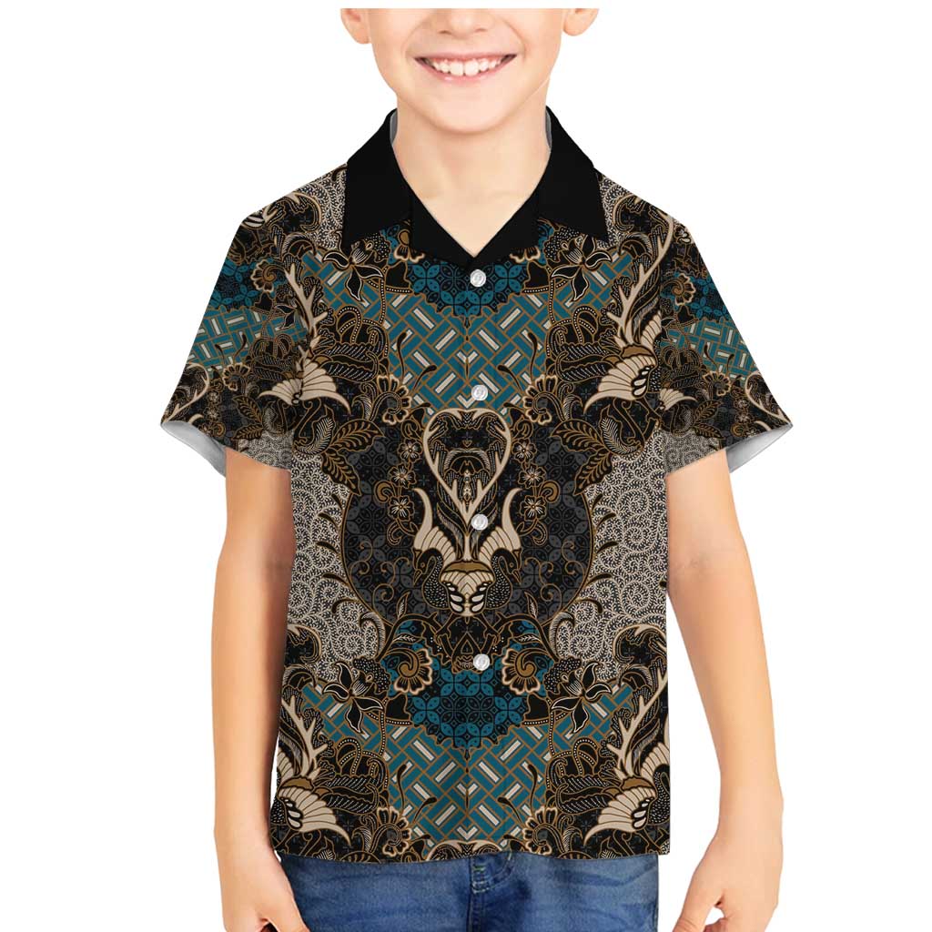 Madiba Nelson Mandela Family Matching Mermaid Dress and Hawaiian Shirt Indonesia Batik Black - Wonder Print Shop