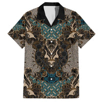 Madiba Nelson Mandela Family Matching Off The Shoulder Long Sleeve Dress and Hawaiian Shirt Indonesia Batik Black - Wonder Print Shop