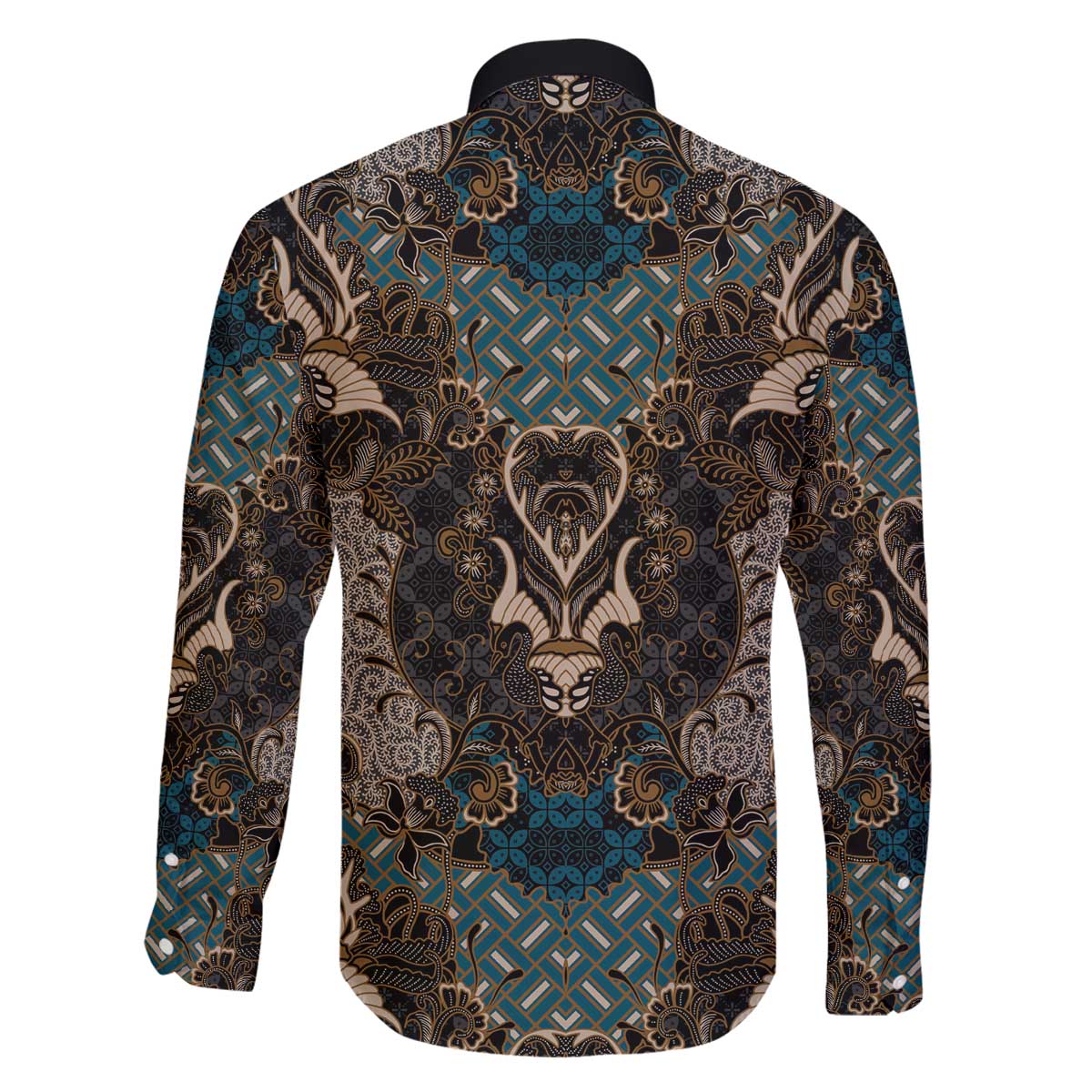 Madiba Nelson Mandela Family Matching Off The Shoulder Long Sleeve Dress and Hawaiian Shirt Indonesia Batik Black - Wonder Print Shop