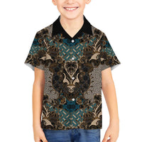 Madiba Nelson Mandela Family Matching Off Shoulder Maxi Dress and Hawaiian Shirt Indonesia Batik Black - Wonder Print Shop