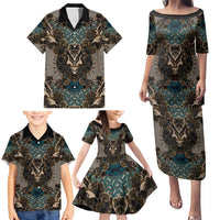 Madiba Nelson Mandela Family Matching Puletasi and Hawaiian Shirt Indonesia Batik Black - Wonder Print Shop