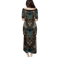 Madiba Nelson Mandela Family Matching Puletasi and Hawaiian Shirt Indonesia Batik Black - Wonder Print Shop