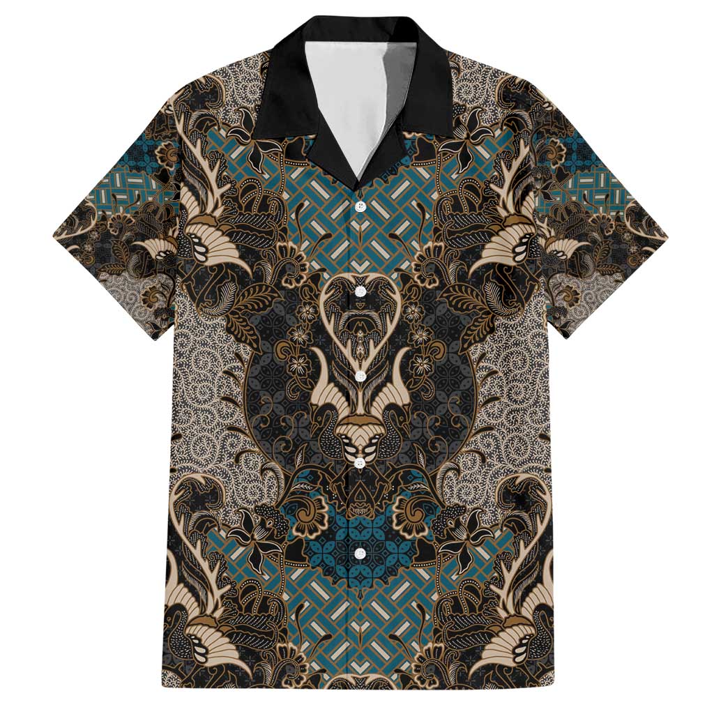 Madiba Nelson Mandela Family Matching Short Sleeve Bodycon Dress and Hawaiian Shirt Indonesia Batik Black - Wonder Print Shop