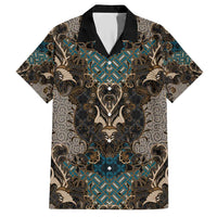 Madiba Nelson Mandela Family Matching Short Sleeve Bodycon Dress and Hawaiian Shirt Indonesia Batik Black - Wonder Print Shop