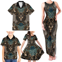 Madiba Nelson Mandela Family Matching Tank Maxi Dress and Hawaiian Shirt Indonesia Batik Black - Wonder Print Shop