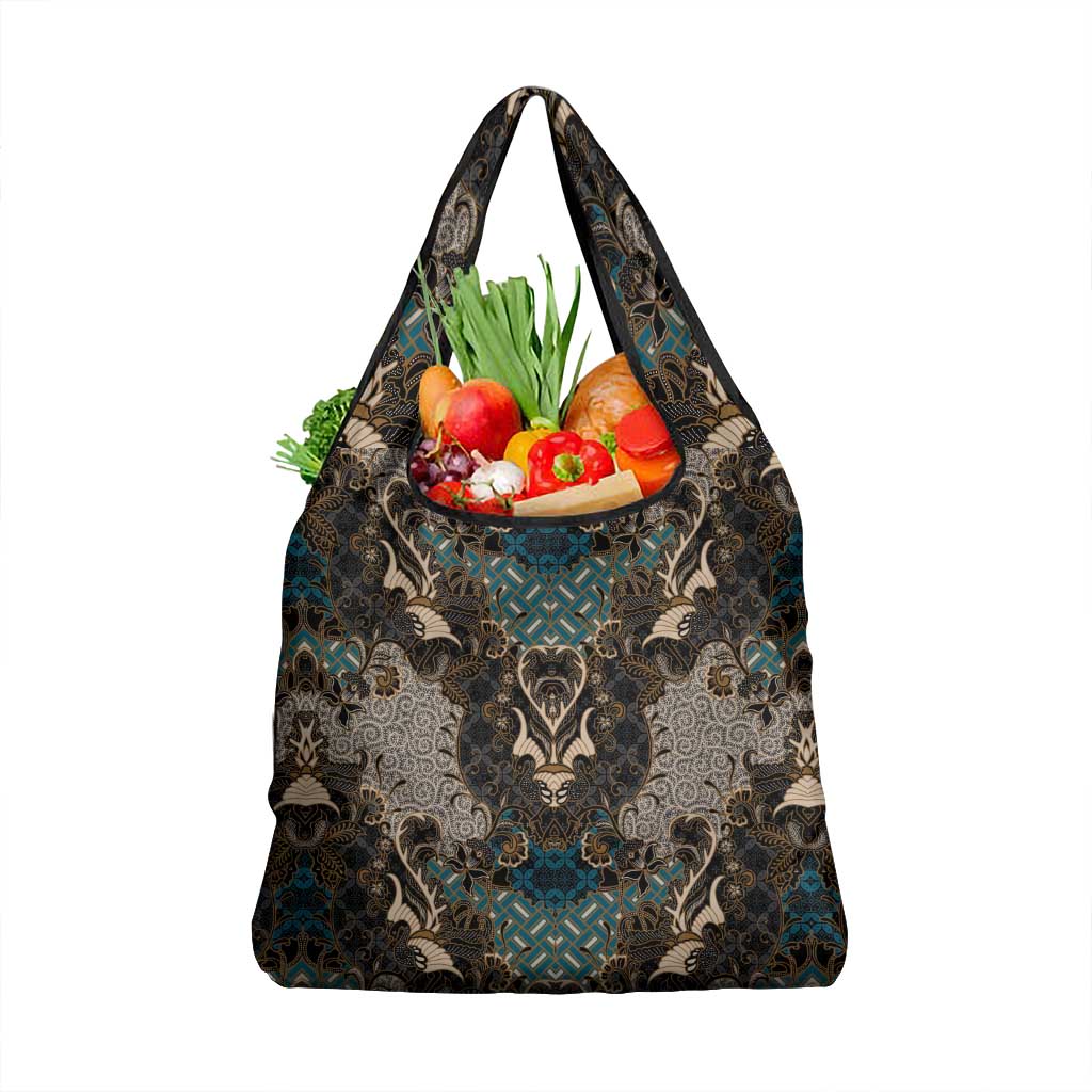Madiba Nelson Mandela Grocery Bag Indonesia Batik Black - Wonder Print Shop